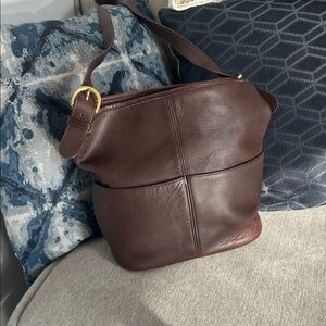 Vintage Coach SoHo Rivington Brown Leather Bucket Bag-no hang tag